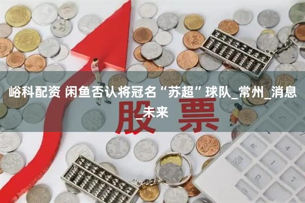 峪科配资 闲鱼否认将冠名“苏超”球队_常州_消息_未来