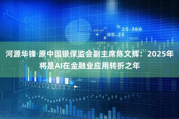 河源华锋 原中国银保监会副主席陈文辉：2025年将是AI在金融业应用转折之年
